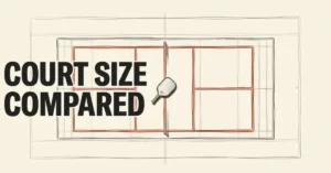 Diagram comparing court sizes visually