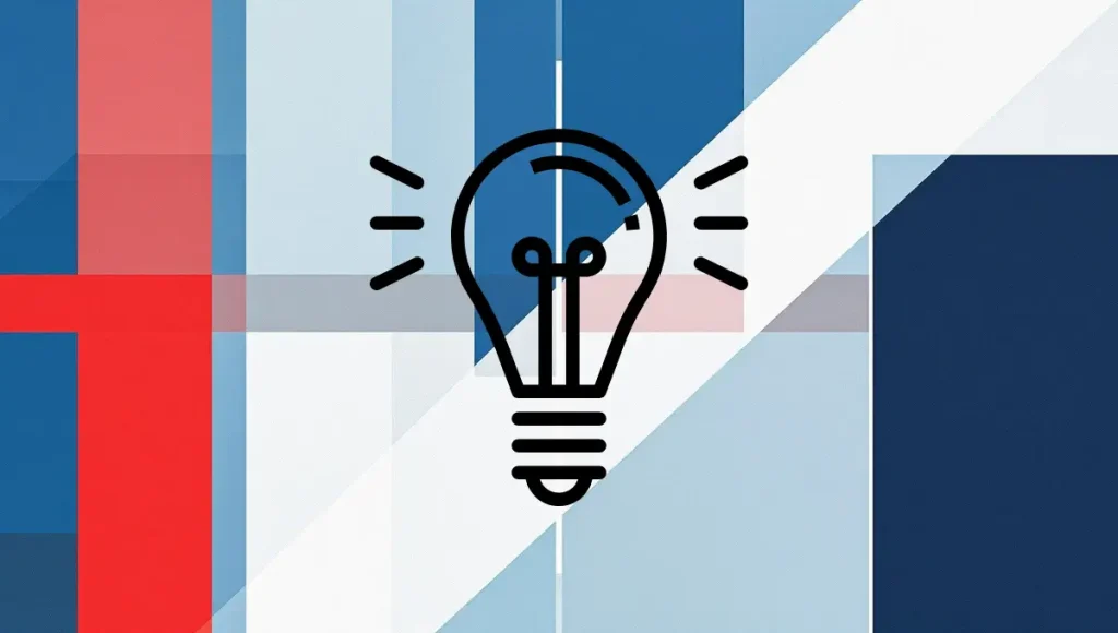 스마트 피클볼 팁을 상징하는 밝은 아이디어 전구, 기하학적 패턴 배경