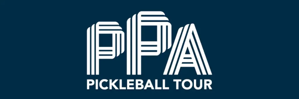 PPA Pickleball Tour official logo in white on dark blue background