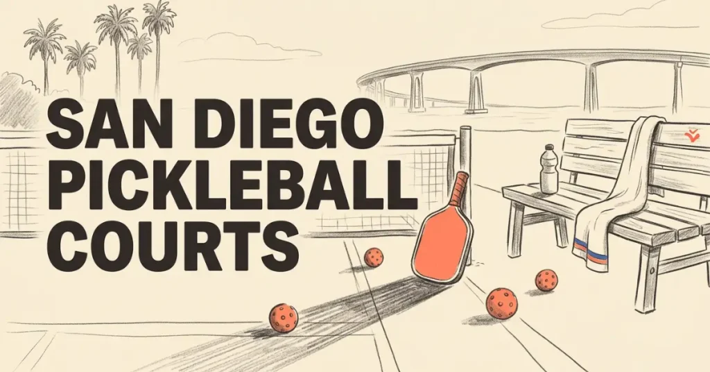 Pickleball courts with scenic backdrop