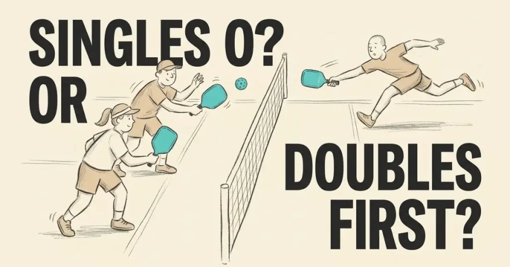 Pickleball Singles or Doubles First